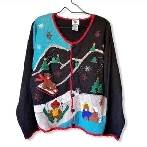 Nut Cracker Christmas button down cardigan